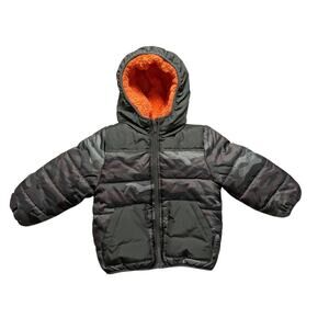 CARTERS BOYS  Hooded Winter Coat/Jacket; Size 3T; Camouflage & Orange